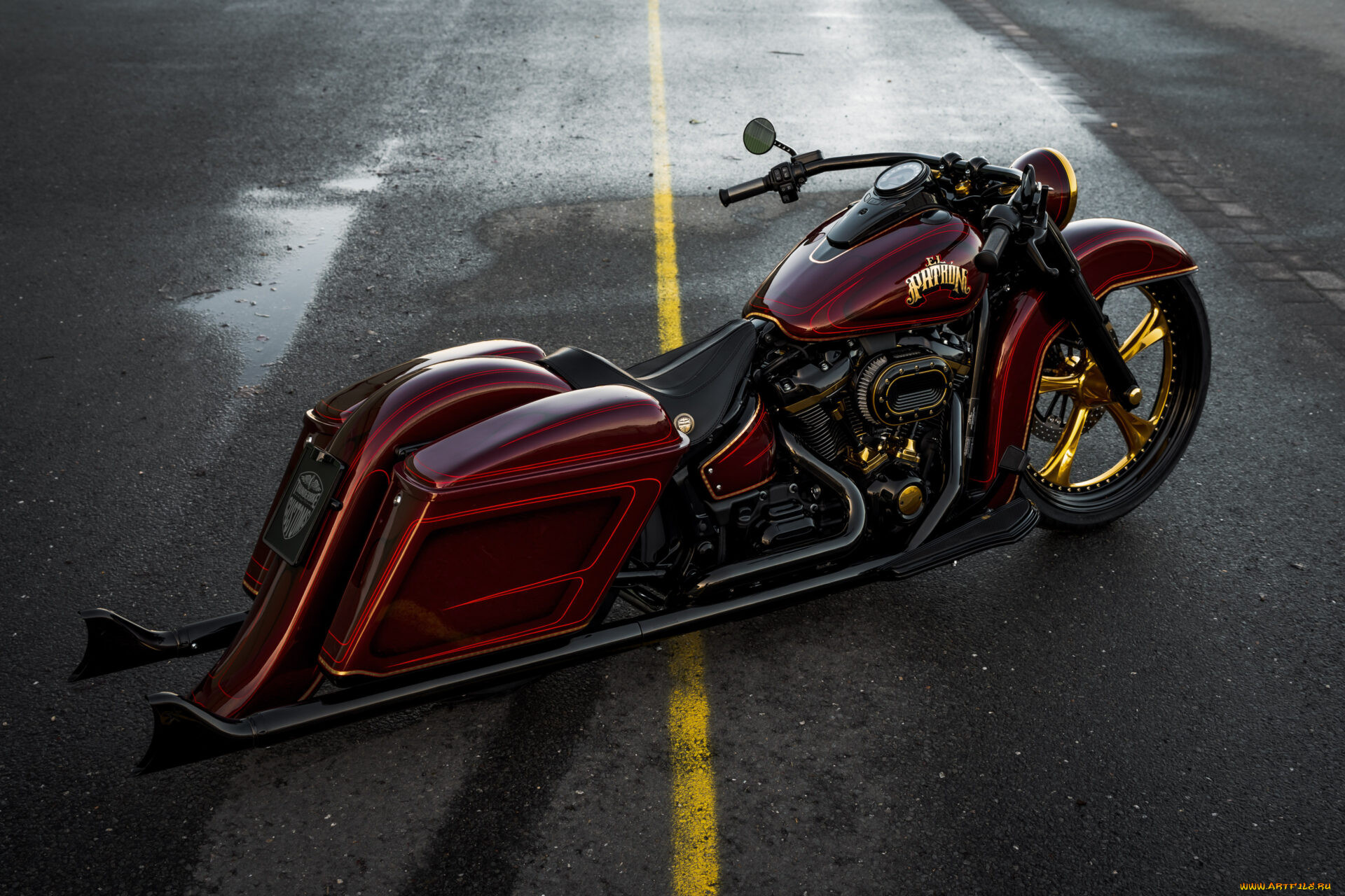 , harley-davidson, softail, heritage, customized, el, patron, tuning, bikes